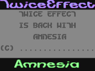 Amnesia title screen for Commodore 64
